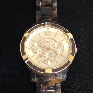 Relic tortoise shell watch